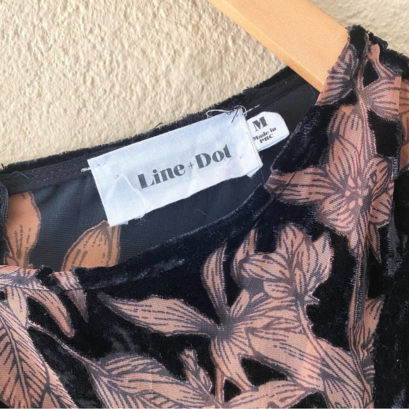 Line & Dot Velvet Burnout Romper - Picture 8 of 10